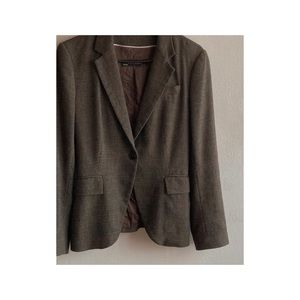 [ zara ] glen-plaid blazer